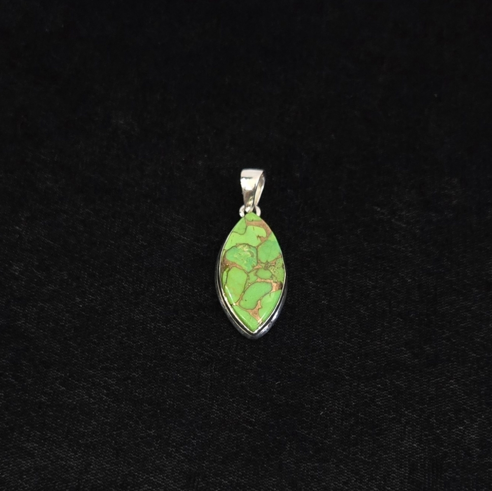 Green Copper Turquoise Pendant #997